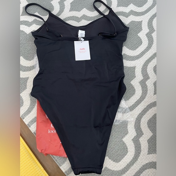 Andie Swim black cheeky Amalfi one piece bathing suit- Small BNWT - Picture 10 of 13